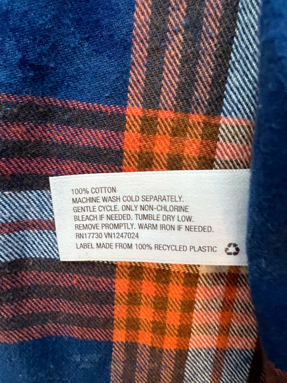 Original Use Blue & Orange Plaid Button-Down Shirt - Picture 7 of 7